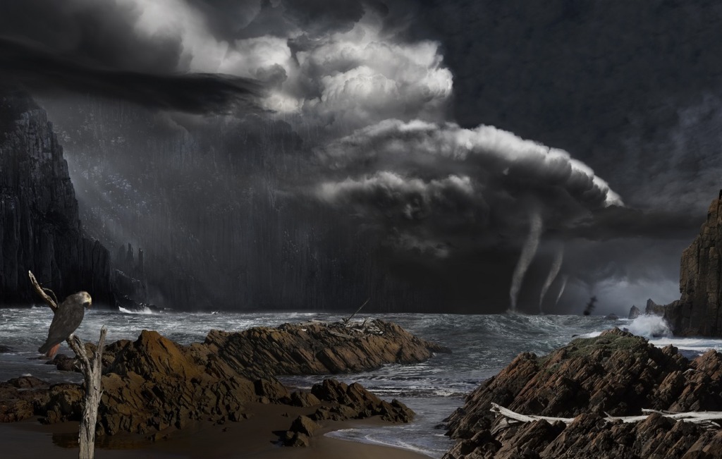 Valerie Sparks, Prospero’s Island South West, 2016, pigment inkjet print on paper, 140×220cm. Printed by JCP