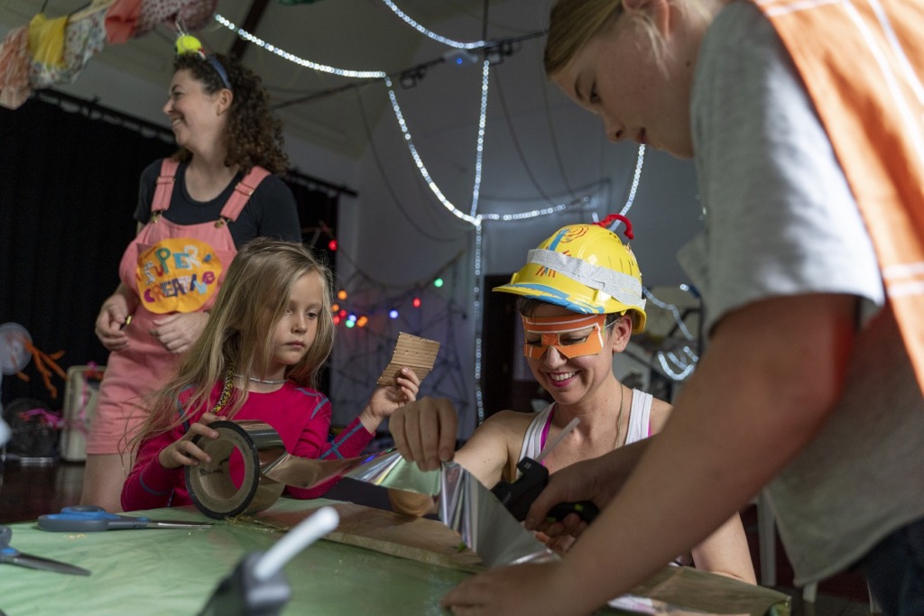 Every Day Super Hero, interactive theatre / workshops, run by artists Tanya Lee and Alex Desebrock, at Fremantle Arts Centre. Photograph by Pixel Poetry