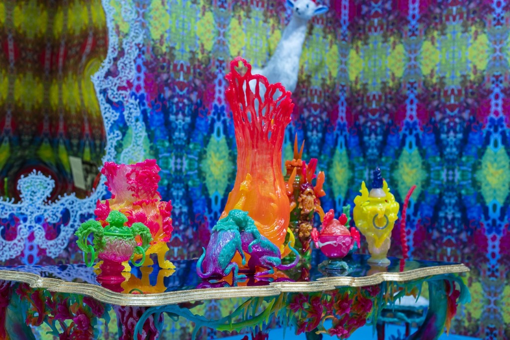 Kate Rohde, Ornament Crimes, 2015 mixed media dimensions variable, exhibited at the National Gallery of Victoria in the Rigg Design Prize