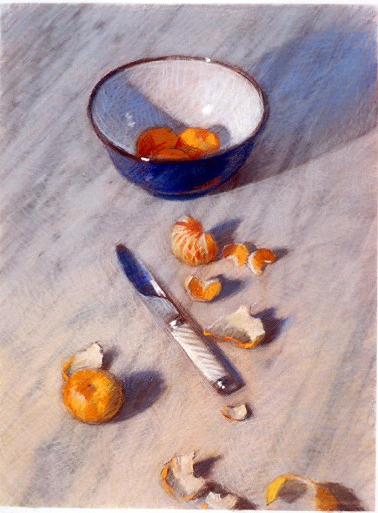 Peter Walker, Mandarin Massacre, 1990, pastel on paper, City of Fremantle Art Collection 